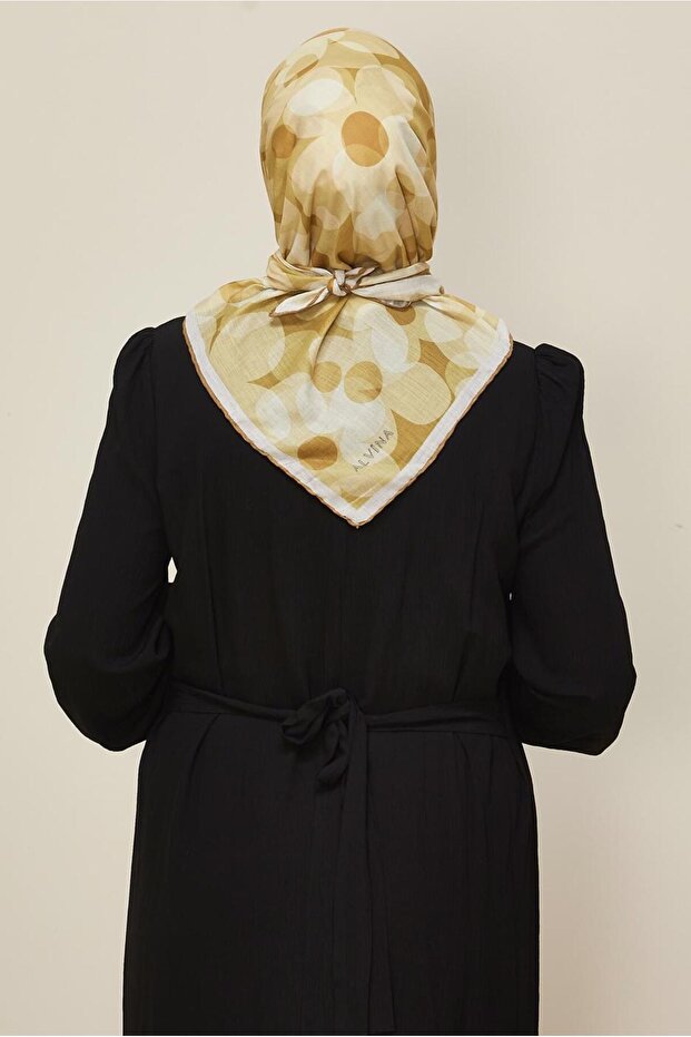 Flower Patterned Scarf 8563 - 2