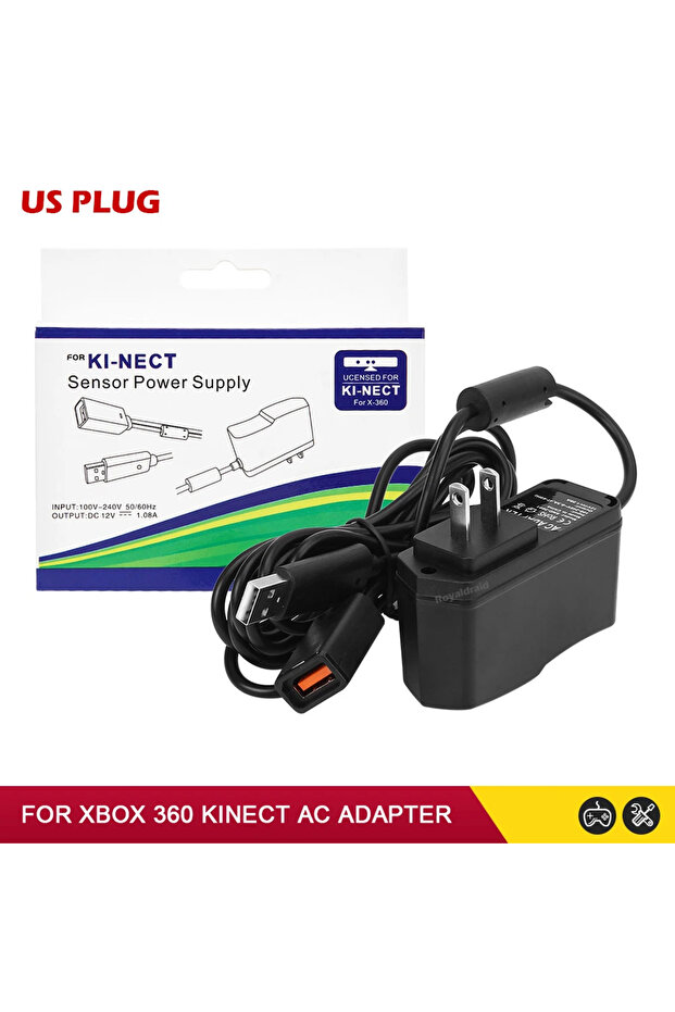 قابس أمريكي جديد من الاتحاد الأوروبي وأمريكا لجهاز Xbox 360، محول تيار متردد USB مزود بكابل شحن USB لجهاز Xbox 360