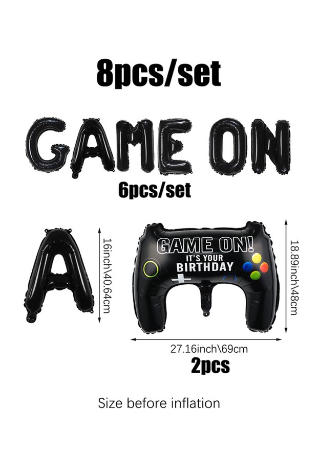 Other 8pcs 2/8pcs Game Party Decoration Balloons, Game Controller Balloons, Birthday Party, Gamer Ga