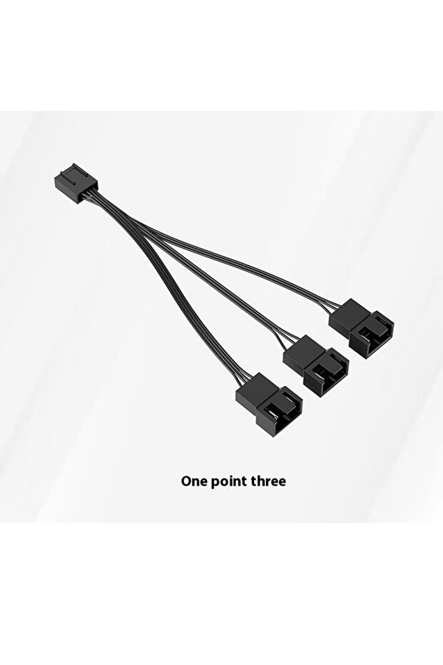 4Pin1-1to3 Coolcirc 4Pin PWM Fan Cable 1 To 4/3/2/1 Ways Splitter Black Sleeved Extension Cable Conn