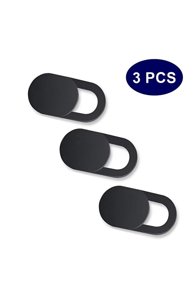 3Pcs Black 3pcs Black Plastic Webcam Cover Anti-hacker Shutter Privacy Protection Slide Shutter Shie