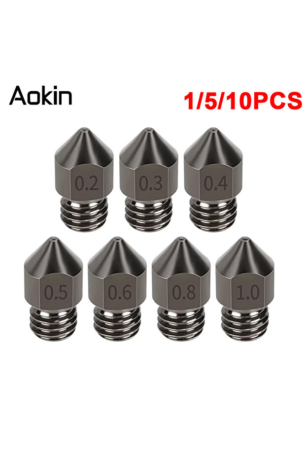 0.4mm 5PCS 1/5/10PCS MK8 Nozzle Upgrade Harden Steel 0.4mm Print Nozzle for Ender 3 V2 Ender 5 CR10
