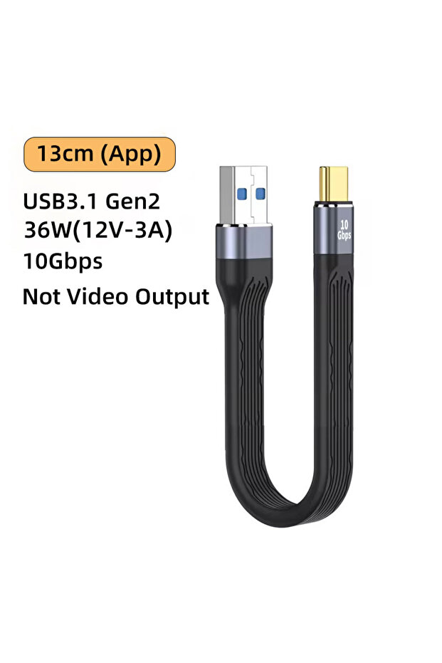 AG-CG 10G 13cm USB A to Type C PD Fast Charging USB3.1 High-Speed Hard Drive 10Gbps Transmission 13C