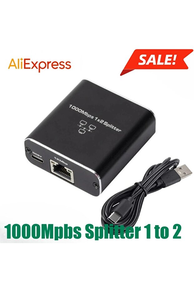 B 1000Mpbs 1 TO 2 LccKaa 1000Mbps RJ45 Splitter 1 To 2/3/4 Adapter Network Splitter Cable Extender G