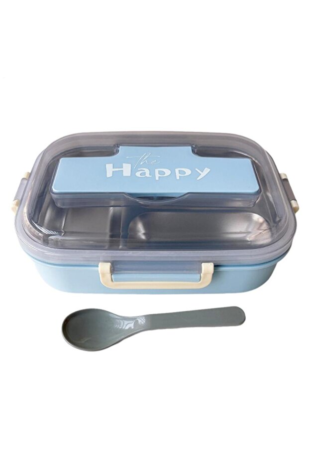 C Stainless Steel Bento Box 3 Compartment Lunch Box Leakproof Insulated Food Container With Utensil.