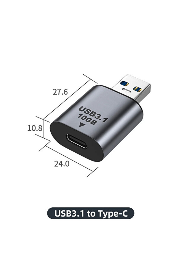 1 قطعة محول USB A M إلى Type C F USB C 3.1 OTG 10Gbps نقل بيانات سريع Type-C 3A محول شحن