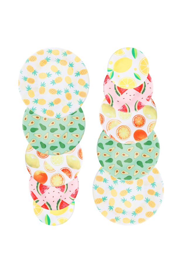 style 1 10Pcs Cloth Bowl Cover Stretch Lid Reusable Cotton Dust Cover Portable Food Storage Supplies