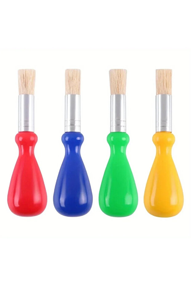 Mixed Colors-4pcs 4Pcs Paint Brush Painting Brush Plastic Set for Ergonomic Convenient Artist Tools