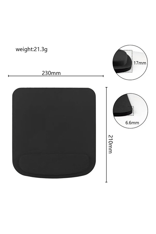 230X210X6.6MM black Computer Game Mouse Pad Environmental Eva Ergonomic Foam Wrist Pad Comfortable B