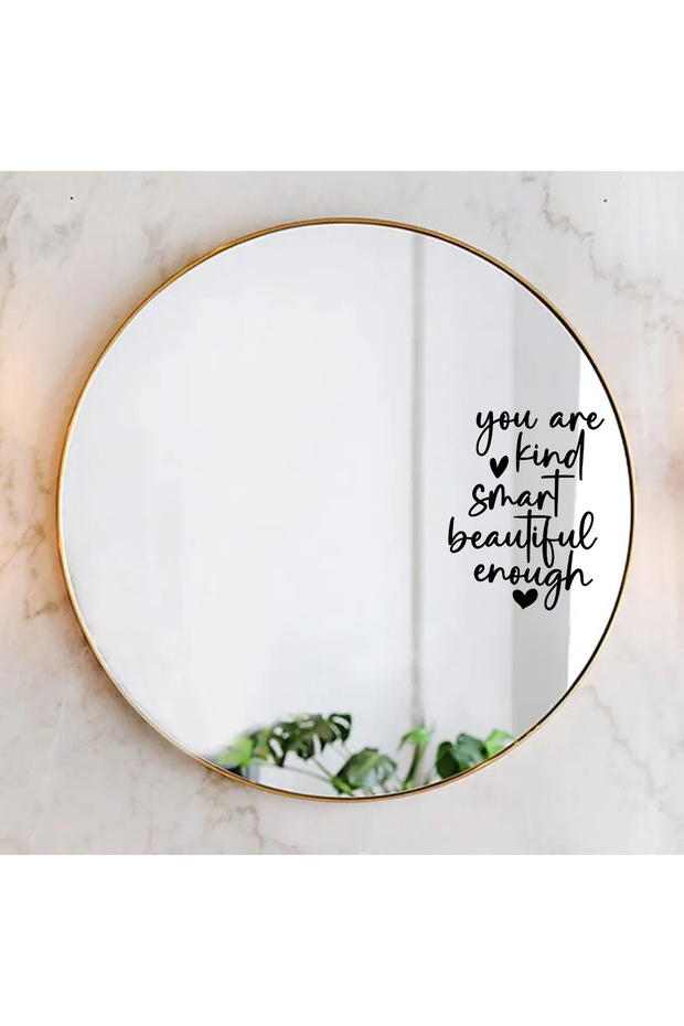 BR33857 Affirmation Cards ”You Are Kind Smart Beautiful Enough“Art Wall Stickers for Bedroom Cloakro