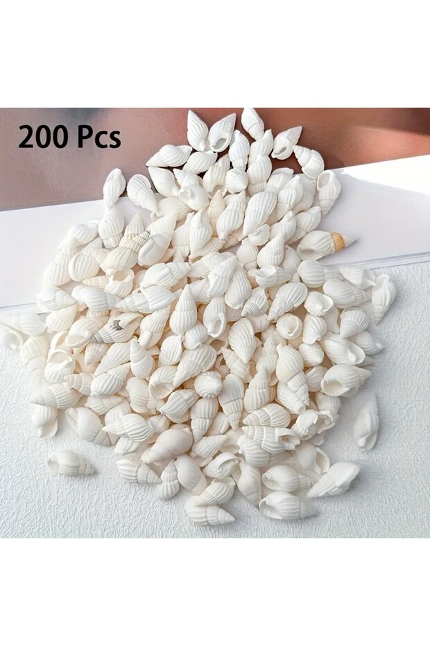200PCS 100/200pcs Mini White Spiral Seashells - Ocean Style Home Decor, DIY Crafts, Wedding Favors,