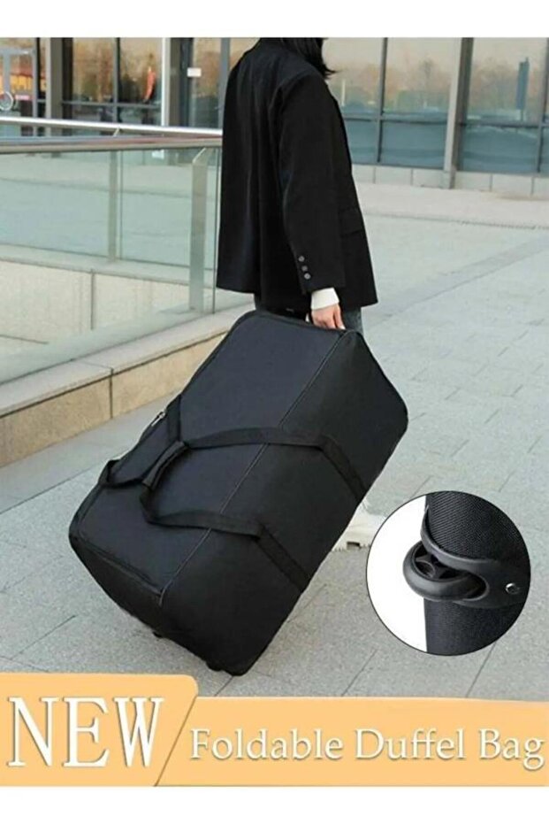 Expandable Foldable Rolling Duffle Bag with 2 Wheels - 1