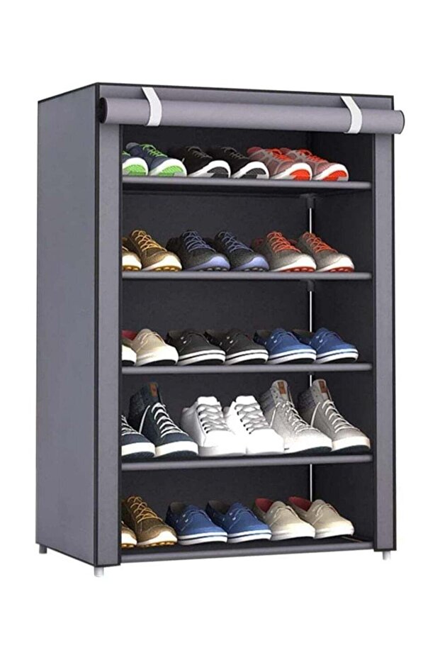 5 Layer Stylish Shoe Organizer Rack for Entryway Hallway Storage Furniture with 5 Open