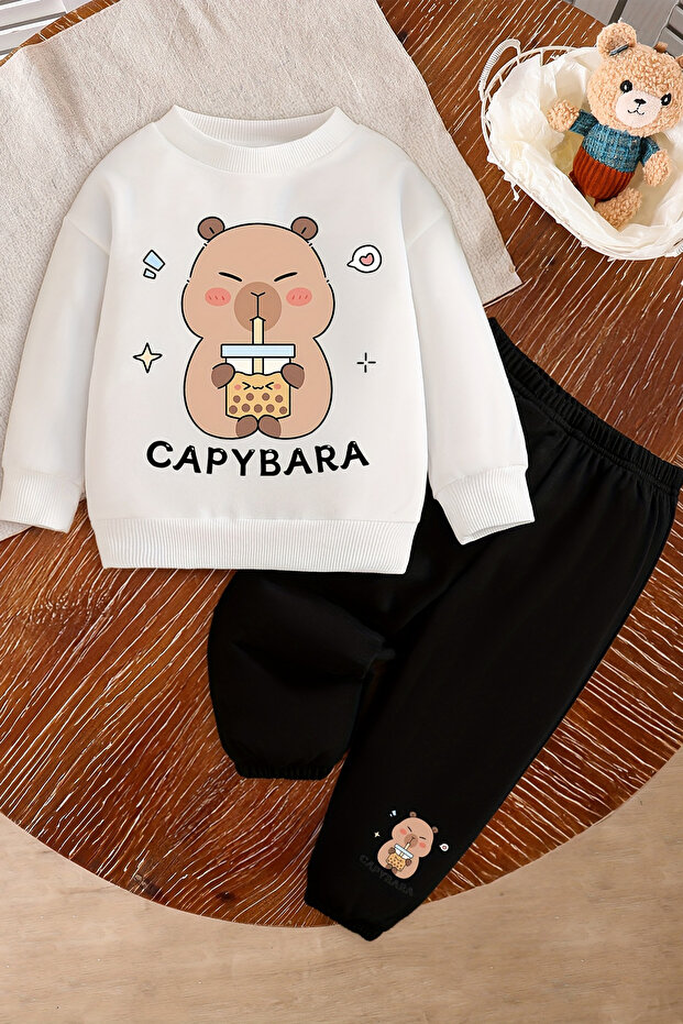 Premium Capybara Printed Bottom Top Baby Set 25508