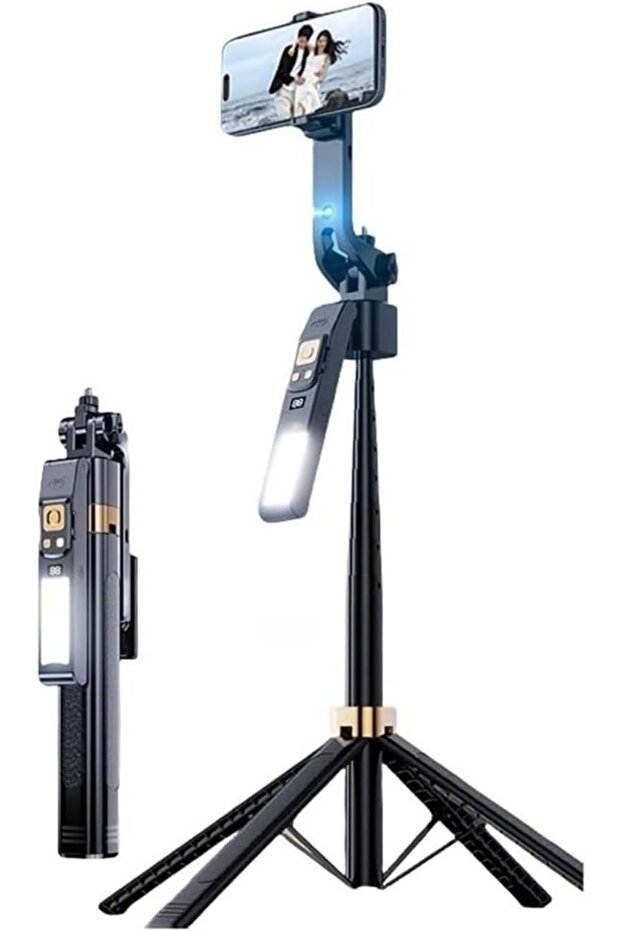 360° Face Tracking Selfie Stick 180CM Extended Gimbal with Fill Light (CL 12-P)