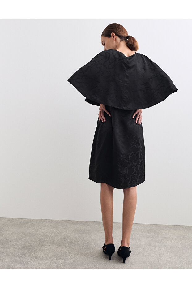 Viskon Kısa Shift Elbise - 6