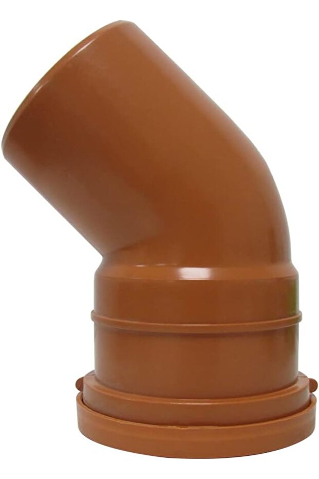 Red UPVC 3-inch 45° Push Pipe Fitting (Single)