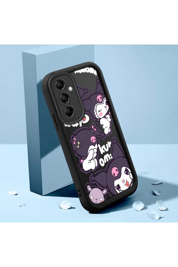 Samsung Galaxy M14 5g Compatible Black Silicone Animation Pattern High Impact Protection Phone Case