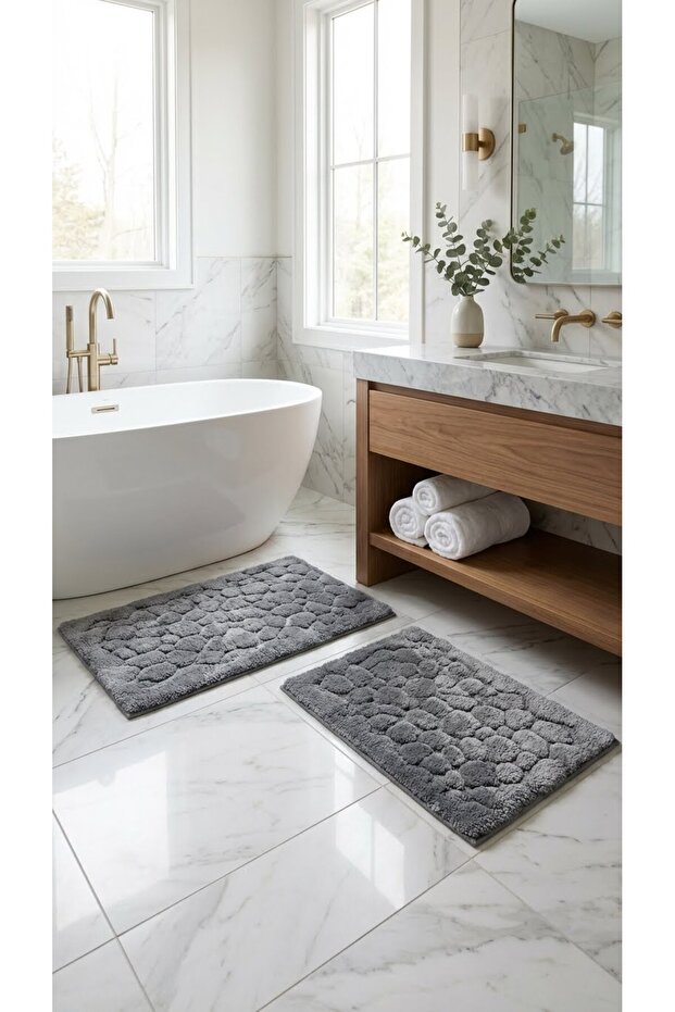 Tufting Stone 2'li Banyo Paspas Takımı - 1