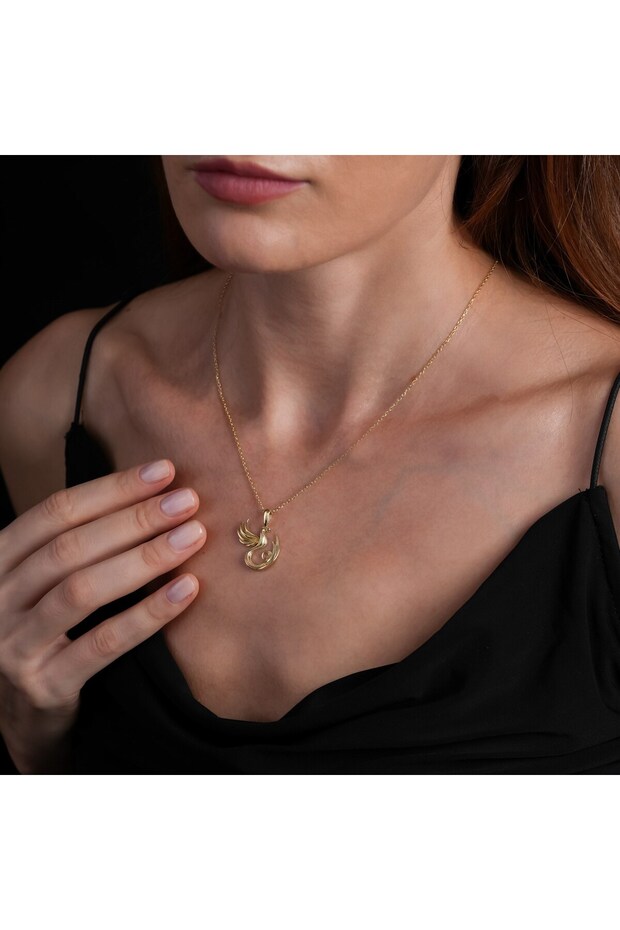 Anka Kuşu Altın Kaplama Kolye ANK12 - 4