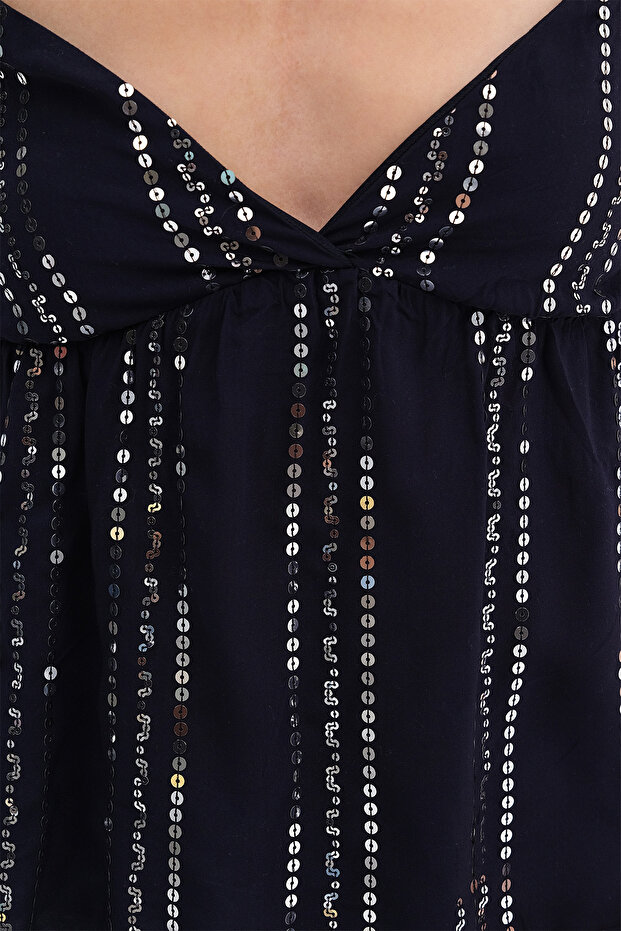 Askılı Pullu Bluz A17722 - 3