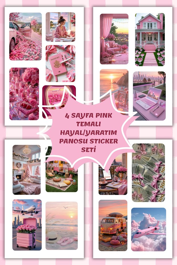 4 Sheets 2026 Strong Women Energy/Goal/Dream/Creation/Vision Board Set Bullet Journal/Agenda