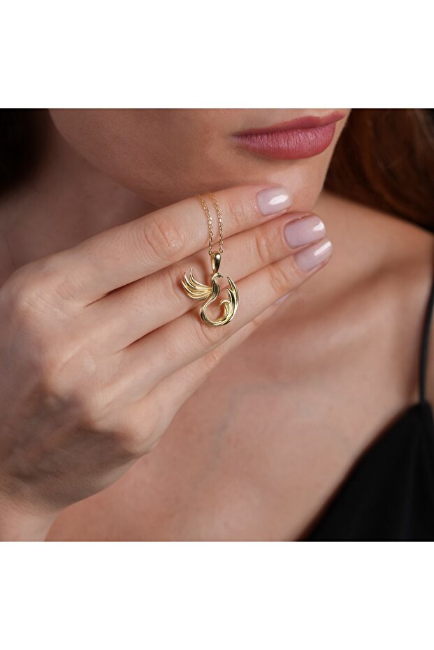 Anka Kuşu Altın Kaplama Kolye ANK12 - 2