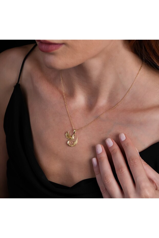 Anka Kuşu Altın Kaplama Kolye ANK12 - 5