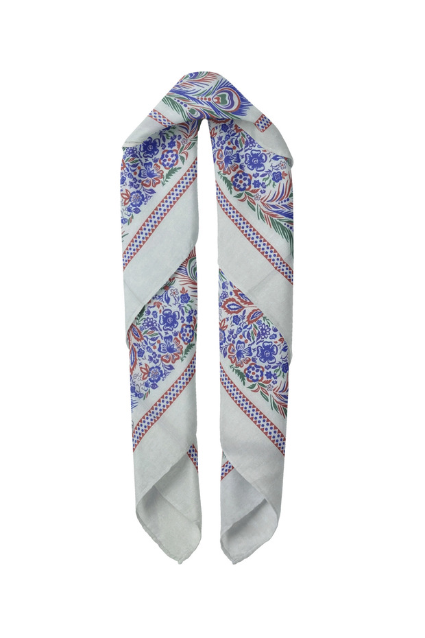 وشاح قطني منقوش 75×75 سم - 3