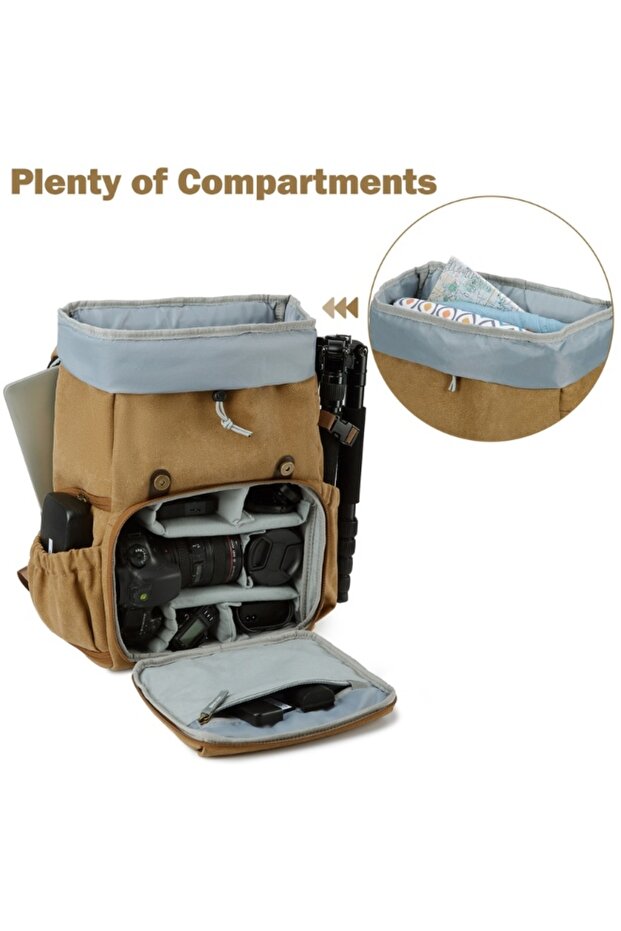 Khaki Photo Series/ Photo Camera Backpack