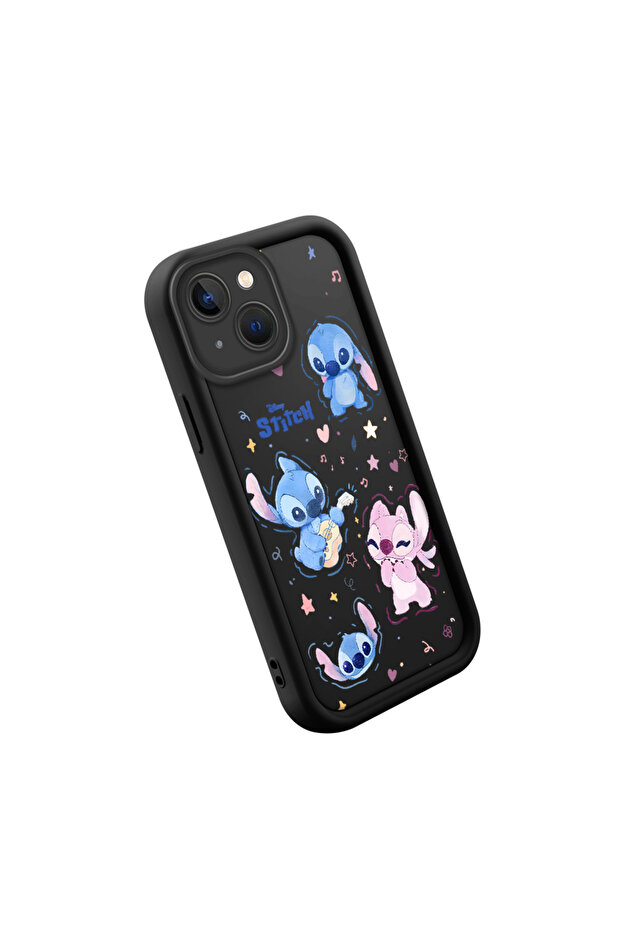 حافظة ممتصة للصدمات بنمط ستيتش من السيليكون الأسود المتوافقة مع هاتف iPhone 13 - 4