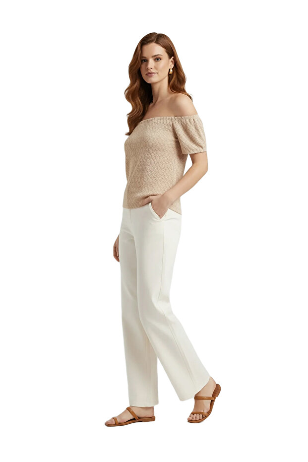 Bluse mit U-Boot-Ausschnitt - 3