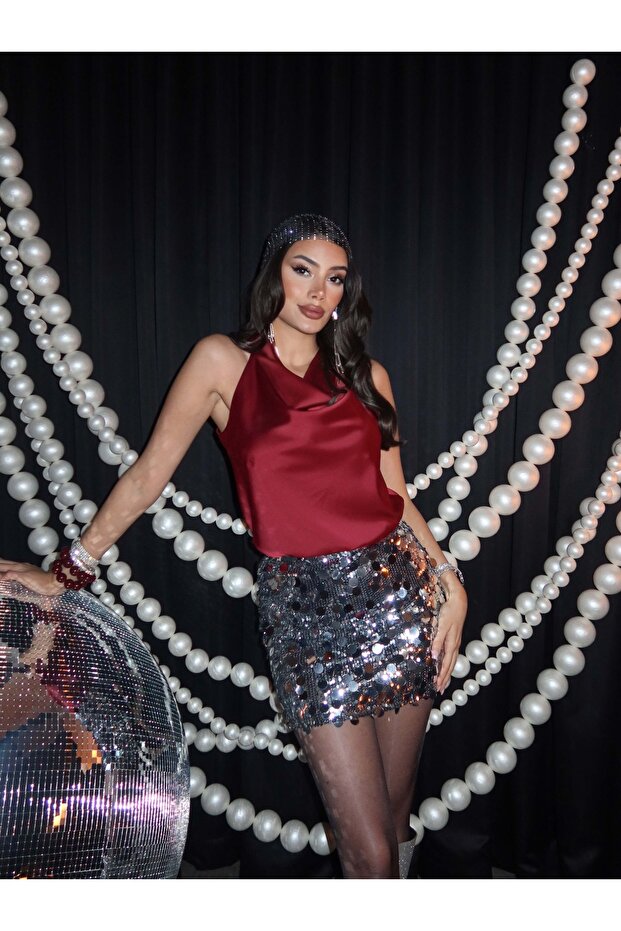 Payetli Mini Etek - 3