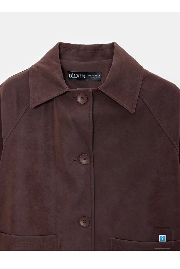 Suede Jacket with Pockets - 7