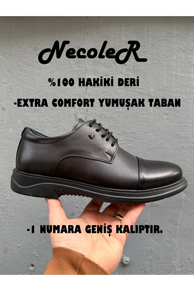 100% Genuine Leather, Orthopedic Men's Shoes, Extra Soft Thermo Sole-161