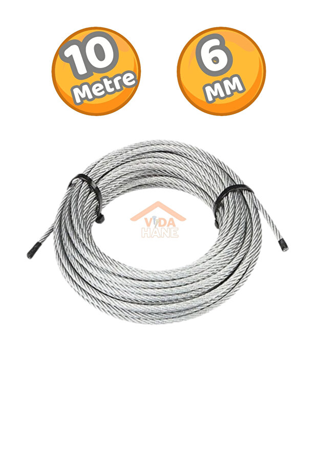 VİDA HANE 6 MM GALVANİZLİ ÇELİK HALAT - 1