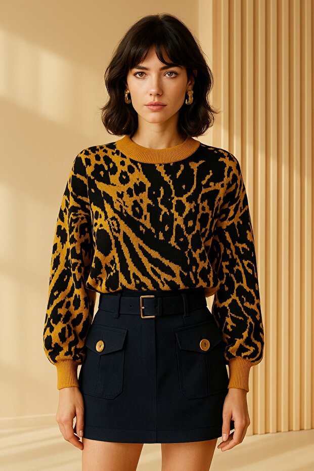 Balloon Sleeve Knitwear Sweater