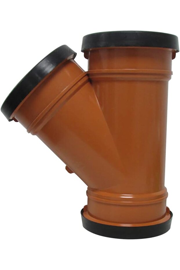 Red UPVC Pipe Fitting (4 INCH, PUSH Y TEE DOUBLE)