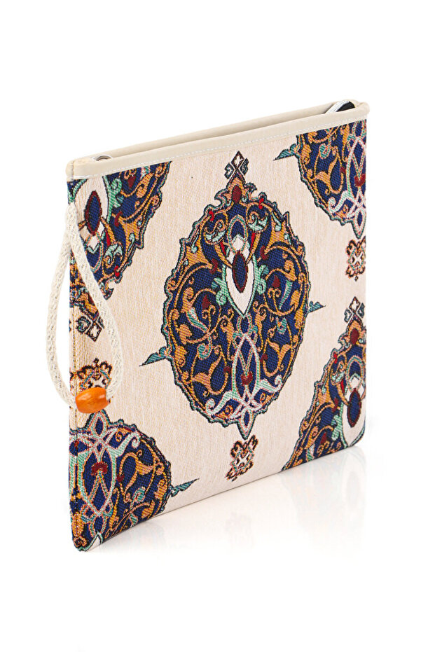 Tile Pattern Tapestry Handbag - 2