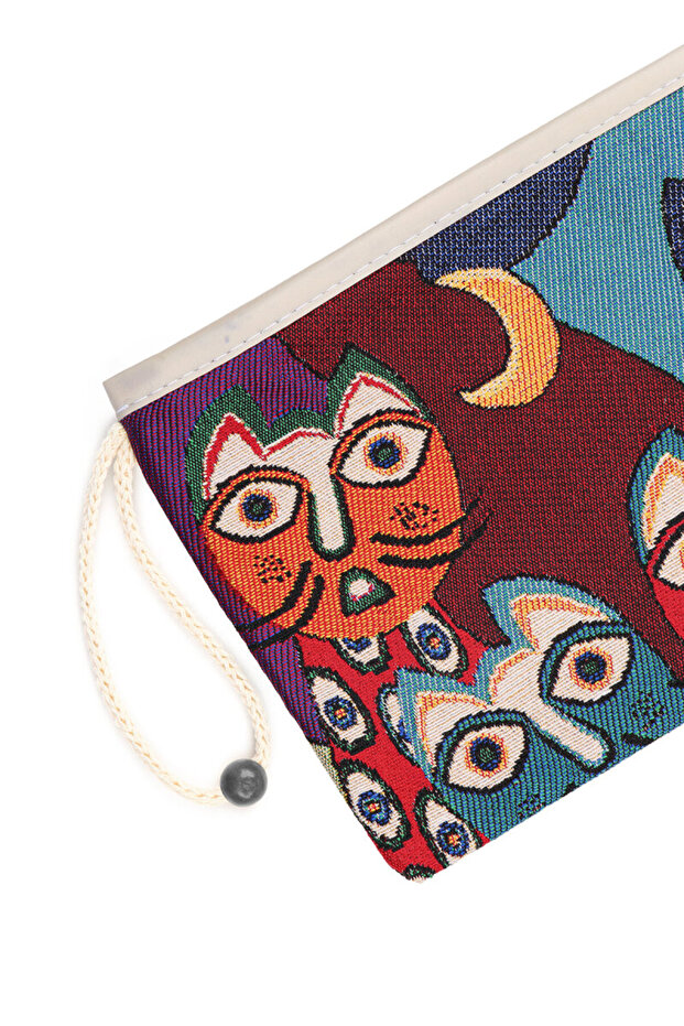 Cat Pattern Tapestry Wallet - 3