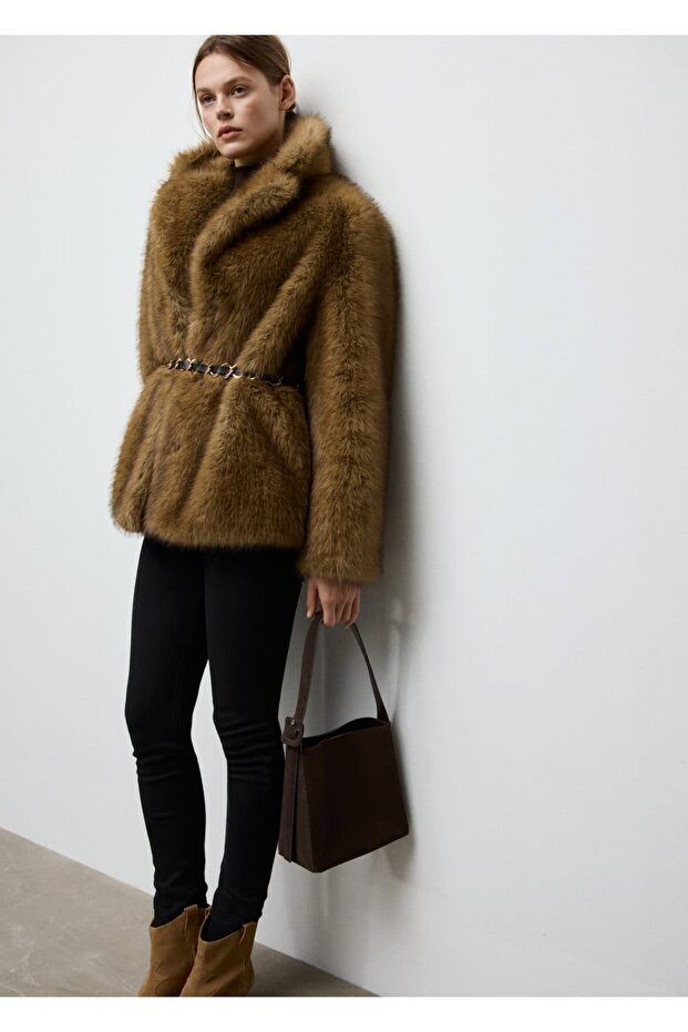 Süet deri shopper çanta - 6