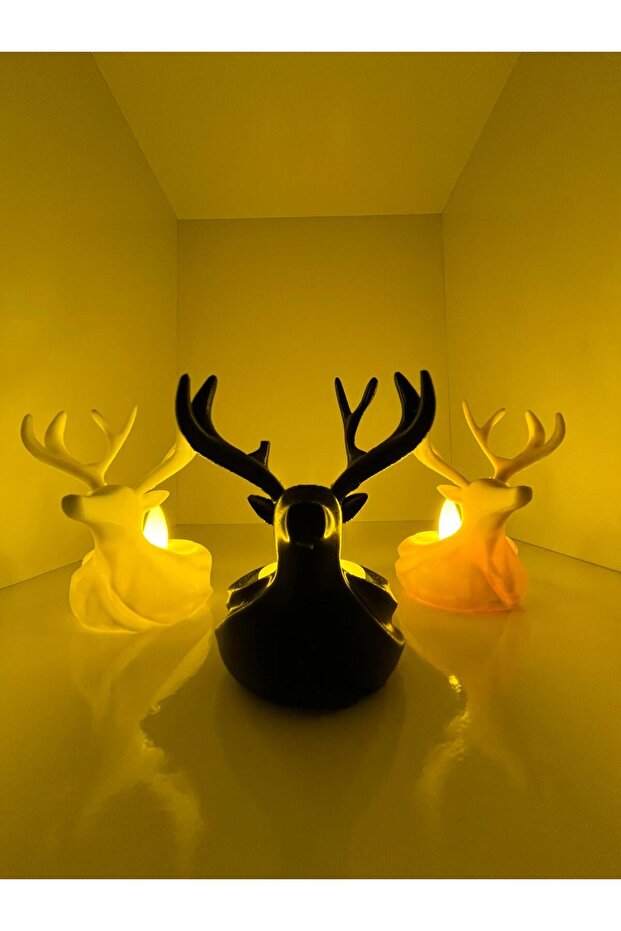 Geyik Led Mumluk Seti - 3