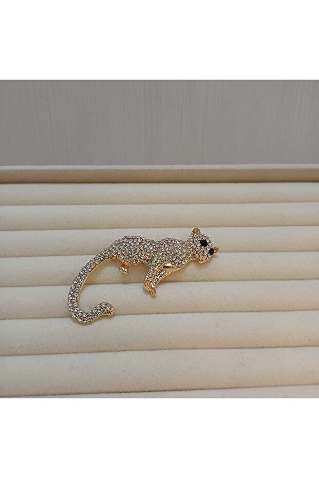 kaplan figürlü broş - 1