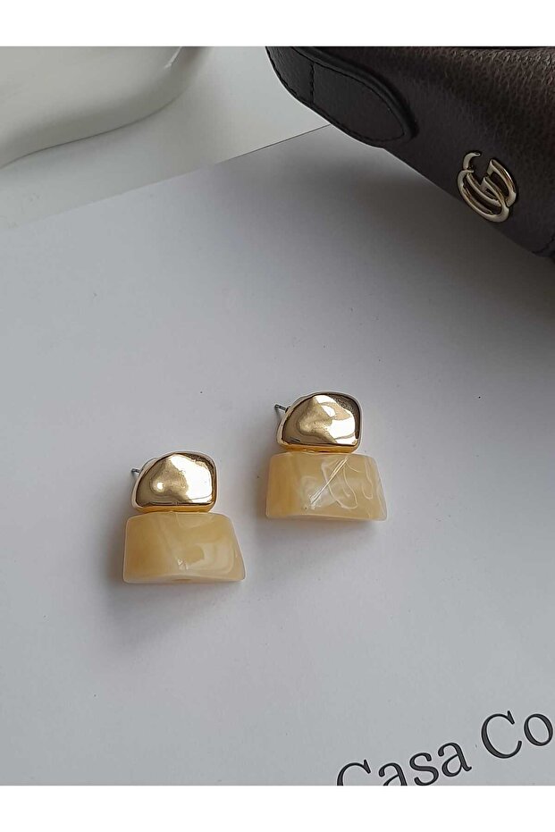 Bone Gold Earrings - 2