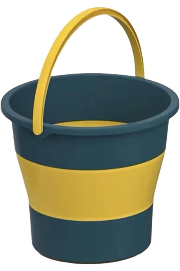 Folding Plastic Bucket, Collapsible Camping and Cleaning Bucket, 16.8L, Orange