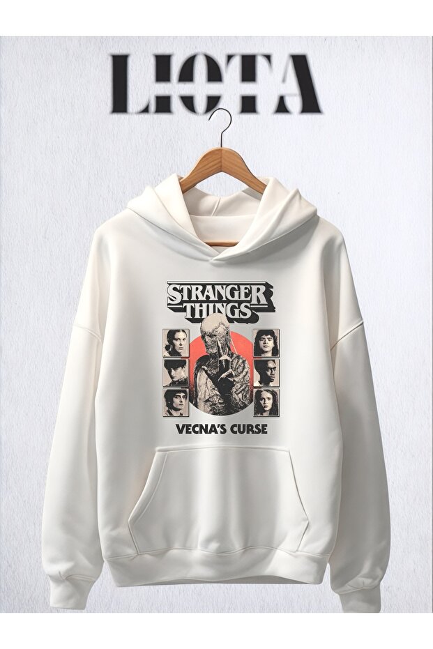 سويت شيرت مطبوع عليه Stranger Things مقاس كبير