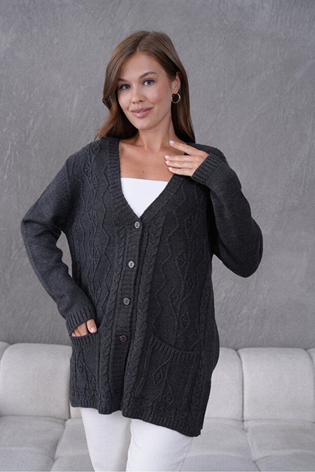 Women's Mother Knitwear Pocket Detailed Wool Cardigan Noble