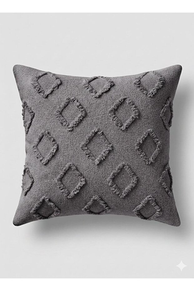 Throw Pillow Cover 43X43 cm – Double-Sided, Zippered, Compatible with Luxury Chenille Fabric Sofa Cover 1 Piece