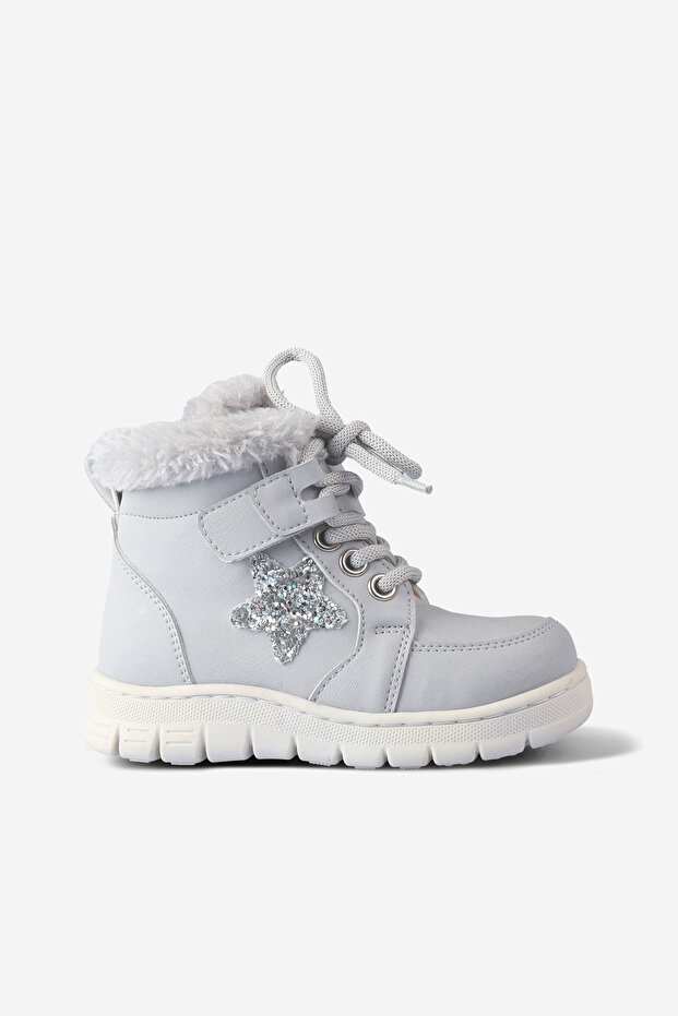 Punto Fur Girls' Preschool Gray Boots