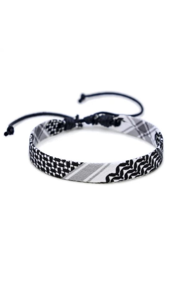 1PC 1 Arabic Scarf Style Woven Bracelet For Women Men Handmade Ethnic Wave Dot Colored Wrap Bracelet